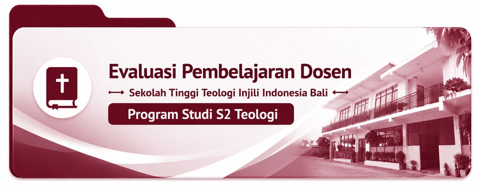 Evaluasi Pembelajaran Dosen — Program Studi S2 Teologi